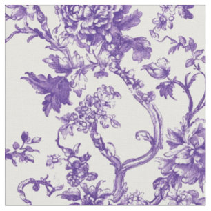 Tela Toile de Viña Floral Púrpura