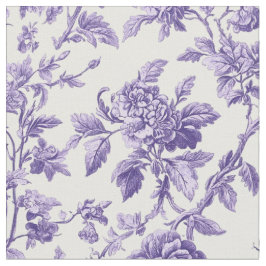 Tela Toile Floral Botánico Violeta