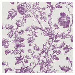 Tela Toile Floral Lila Claro