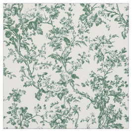 Tela Toile Floral Verde Bosque