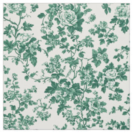 Tela Toile Floral Verde Clásico