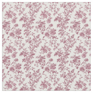 Tela Toile Rosa con Peonies y Flores Silvestres