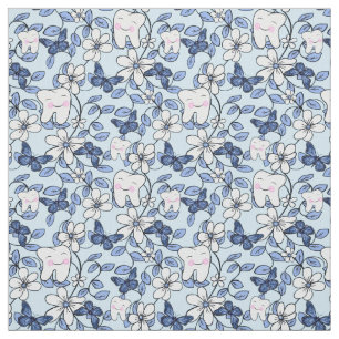 Tela Tola dental/Floral dental en Blues