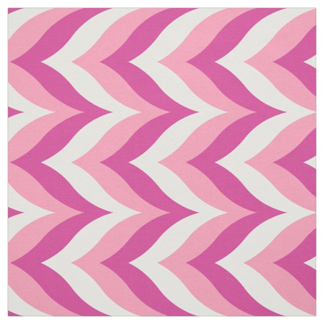 Tela Tonos De Color Rosa Y Blanco Zigzag Chevron (Retal)