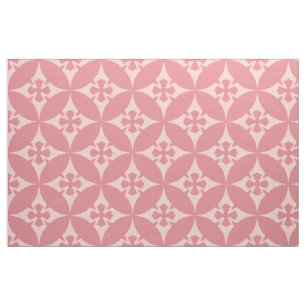 Tela Tonos Pastel De Patrón Geométrico Retro Rosa