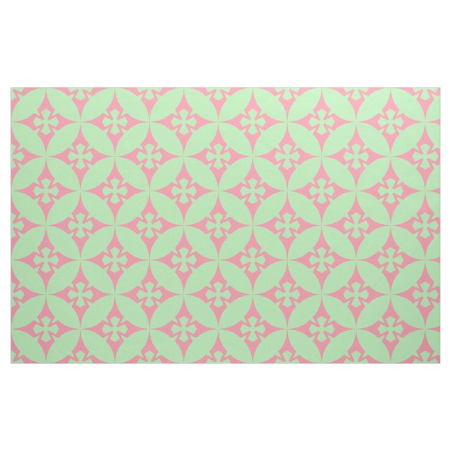 Tela Tonos Pastel De Patrón Geométrico Retro Rosa ("Cuarto gordo" (fat quarter))