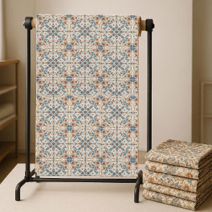 Tela Tonos Terrosos Patrón Floral Boho Chic Minimalista