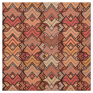 Tela Tonos tribales de la impresión, de Brown, del moh