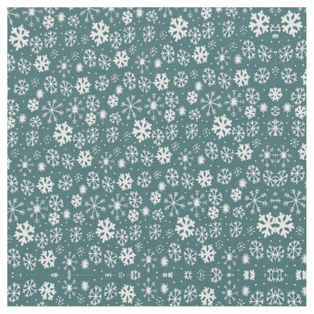 Tela Tormenta de nieve en Aqua Blue (De cerca)