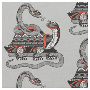 Tela Tortoise entrelazada con una serpiente