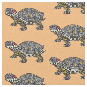 Tela Tortuga de oruga roja personalizado