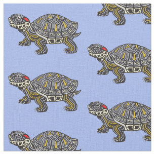Tela Tortuga de oruga roja personalizado