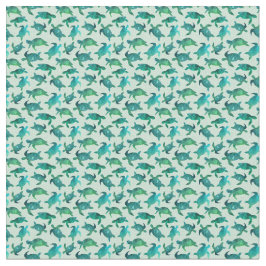 Tela Tortugas marinas Patrón de acuarela