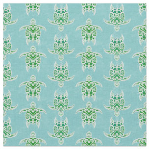 Tela Tortugas marinas tribales de mar verde