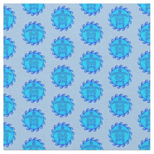 Tela Tortugas tribales de Ocean Blue Maori Sun
