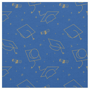 Tela Tos de tapón de graduación de fondo azul