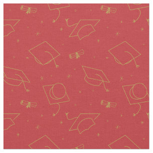 Tela Toss de Graduación de Fondo Rojo