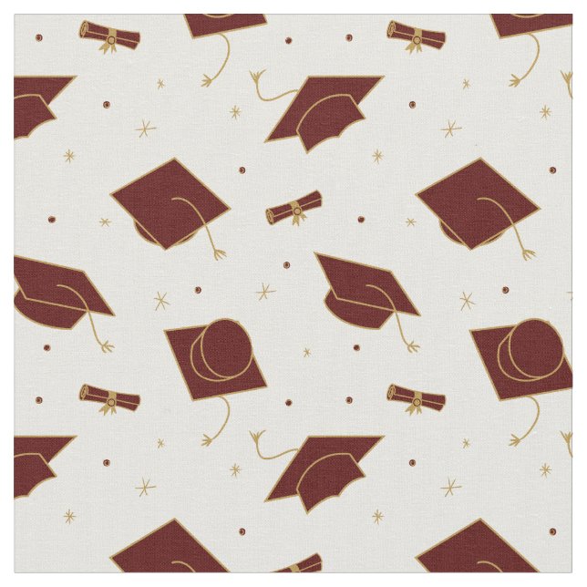 Tela Toss de Graduación Maroon (De cerca)