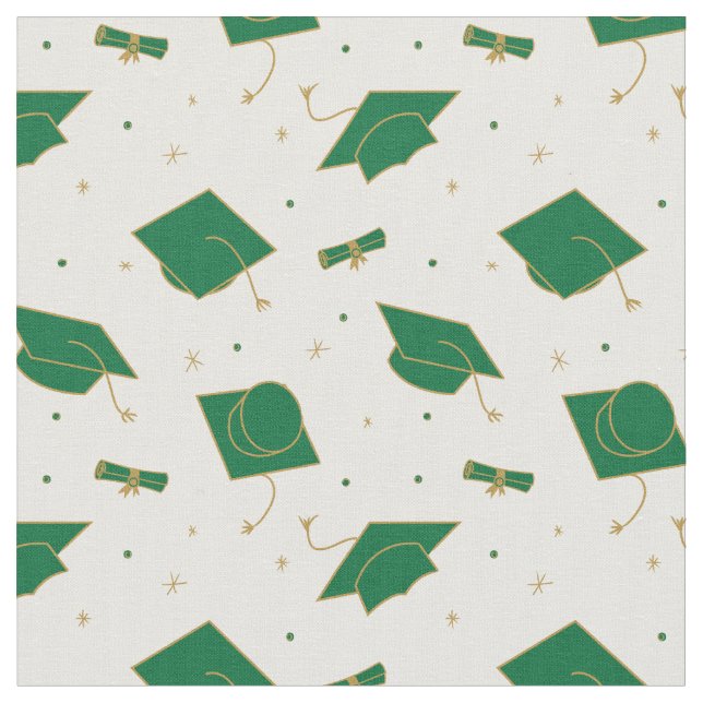 Tela Toss de Graduación Verde (De cerca)