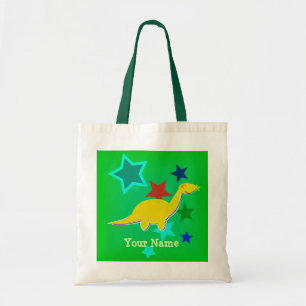 Tela Tote amarillo del bolso del nombre de estrellas