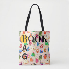 Tela Tote de bolso de libro personalizado