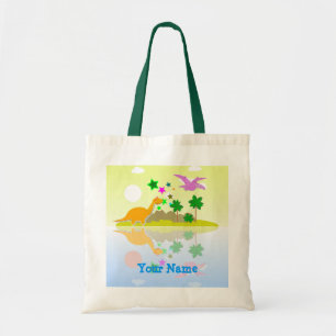 Tela Tote tropical del bolso del nombre de la isla de