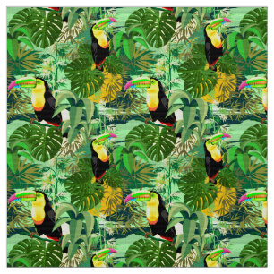Tela Toucan en la selva tropical verde de Amazonia