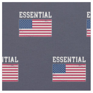 Tela Trabajador esencial bandera estadounidense Covid 1