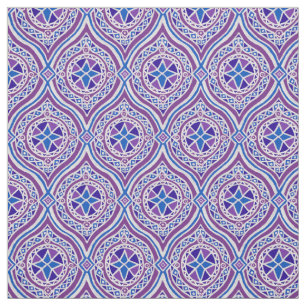 Tela tradicional púrpura y azul elegante de Ogees