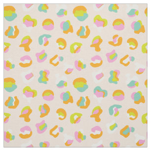 Tela Trama de manchas de guepardo de leopardo blanco