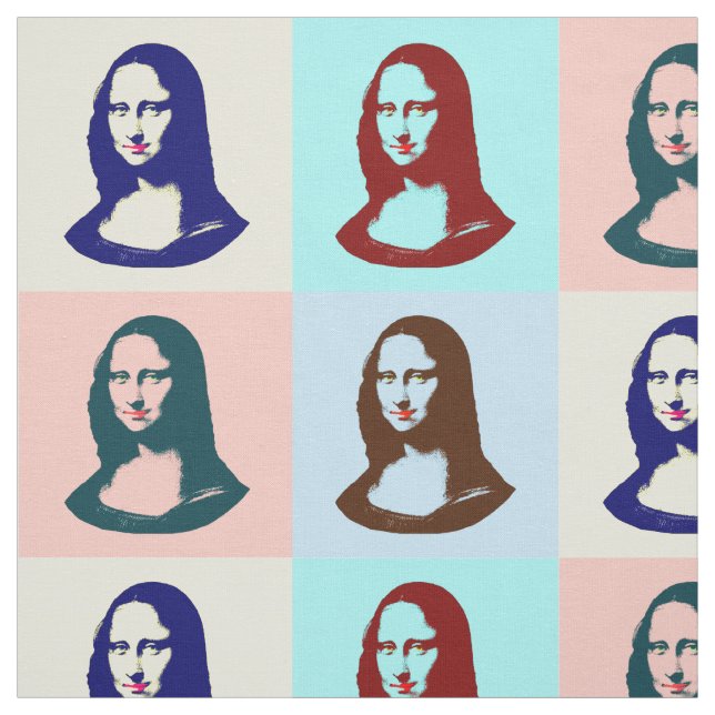 Tela transparente de Mona Lisa del arte pop (Retal)