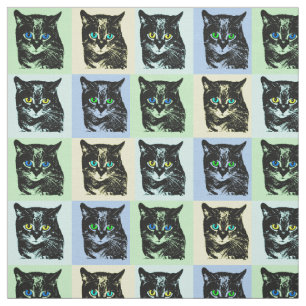 Tela transparente misteriosa del gato negro