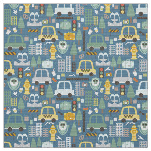 Tela Transporte de la ciudad Niños Coches de Tráfico