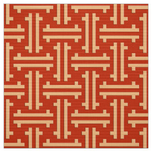 Tela Traste chino del art déco, mandarina