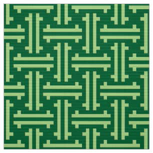 Tela Traste chino del art déco, verde de jade