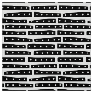 Tela Trazos abstractos 101119 Patrón: negro en blanco