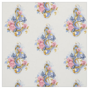 Tela Treble arrecife con rosas rosas rosas rosas