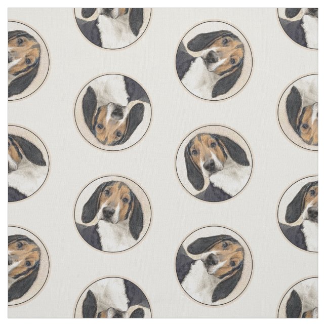 Tela Treeing Walker Coonhound Pintando arte original de (Retal)