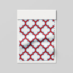 Tela Trellis blanca y roja, Entramado, Quatrefoil