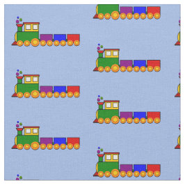 Tela Tren de carga de motor de vapor para bebé en azul