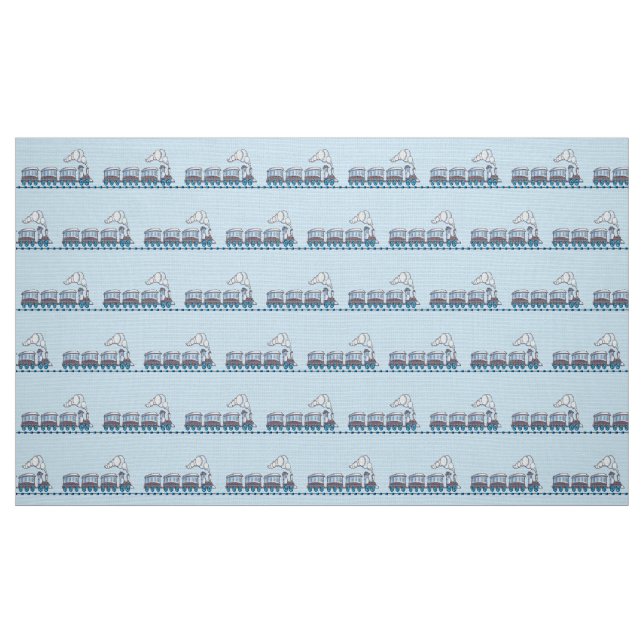 Tela Tren de juguete ("Cuarto gordo" (fat quarter))