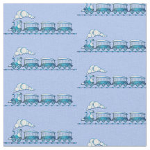 Tren de vapor en azul claro