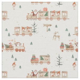 Tela tren polar - ayudantes de Santa elfos Felices fies