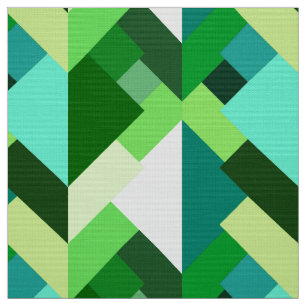 Tela Triángulos abstractos modernos, verde esmeralda y 