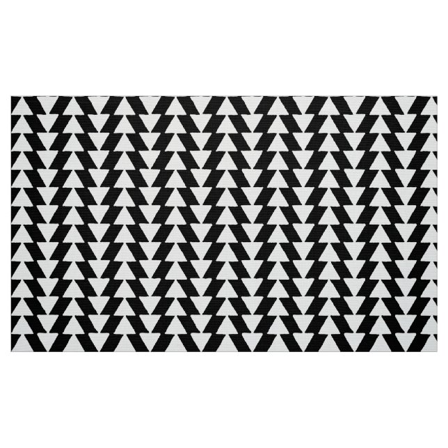 Tela Triángulos de tinta - Blanco sobre negro ("Cuarto gordo" (fat quarter))