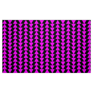 Tela Triángulos de tinta - Magenta sobre negro