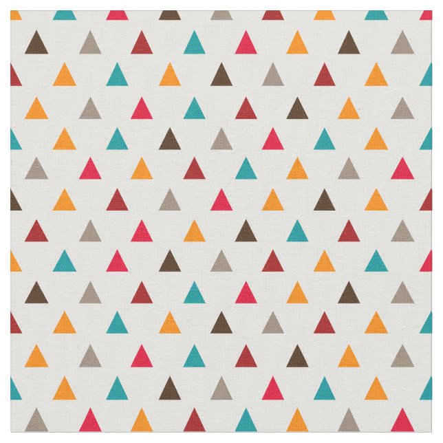 Tela - Triángulos de varios colores (De cerca)