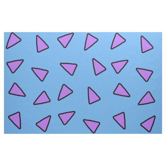 Tela Triángulos geométricos del estilo de Rocko azules (Yarda)
