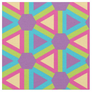 Tela Triángulos geométricos en paleta de colores brilla