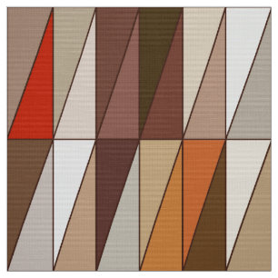 Tela Triángulos geométricos modernos, beige, Brown,